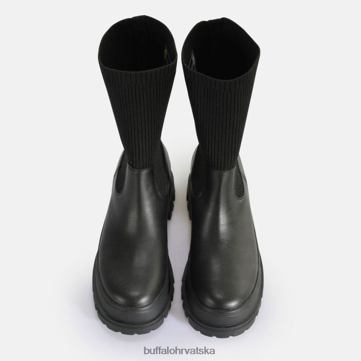 crno Buffalo aspha sock boot short boot vegan |čizme TDD6T538